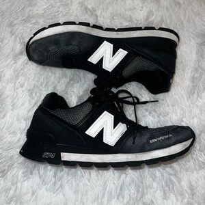 New Balance 574 Rugged Black White Sneaker size 11